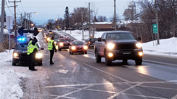 Opération de sécurité routière à Sainte-Martine