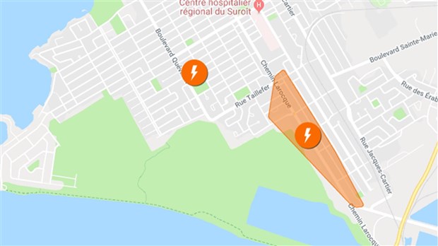 Salaberry-de-Valleyfield:  341 clients privés d’électricité 