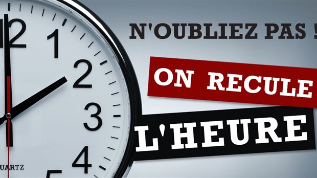 Rappel: C'est cette nuit qu'il faut changer l'heure