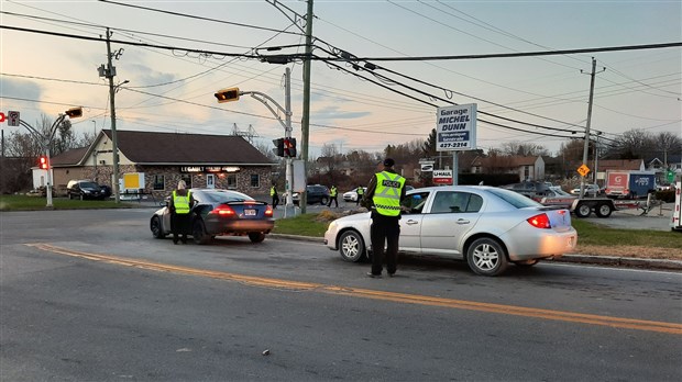16 constats d'infractions remis ce matin à Sainte-Martine 