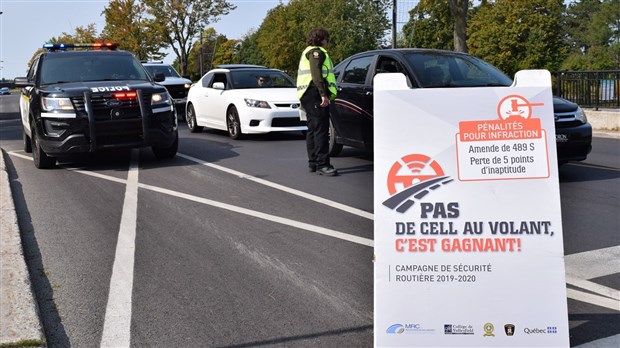 Quelque 700 automobilistes sensibilisés à l’interdiction du cellulaire au volant