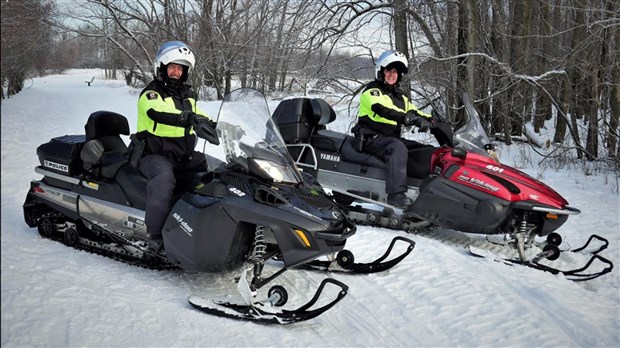 Le SPC patrouille dans les sentiers de motoneige de Beauharnois 