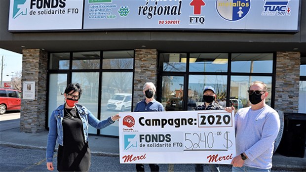 La FTQ remet plus de 5000 $ à Centraide Sud-Ouest 