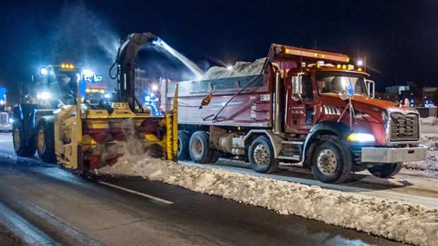 Déneigement en cours sur le territoire de Salaberry-de-Valleyfield 