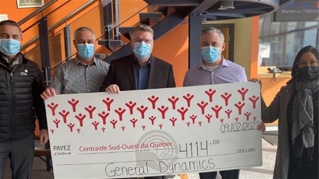 General Dynamics fait sa part pour soutenir Centraide Sud-Ouest