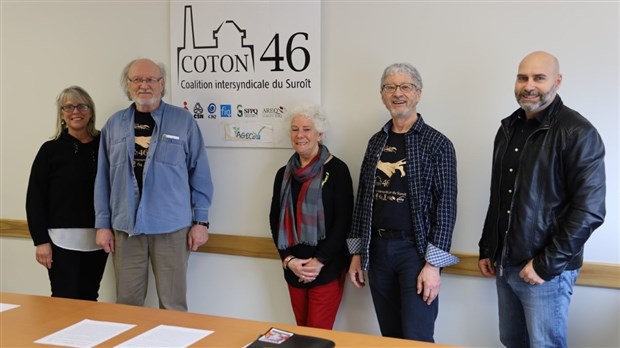 L'intersyndicale COTON-46 met à l'honneur les travailleurs en santé, en éducation et en CPE.