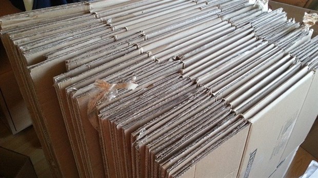 Rappel: c'est la collecte de surplus de carton cette semaine  