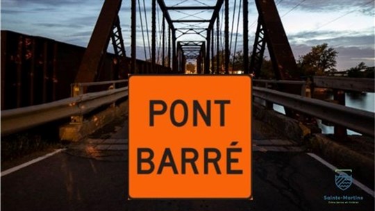Nouvelle fermeture du pont Paul-Jeanneau à Sainte-Martine 